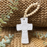 One Tribe Village Homewares Mini Clay Cross With Beads